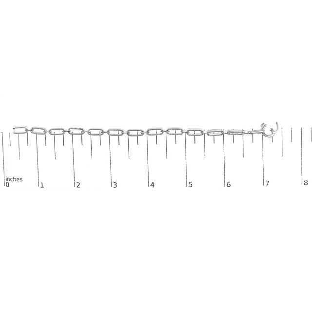 Early 21st Century 14K White Gold 1.00 Cttw Paperclip Link Bracelet For Sale - Image 5 of 5