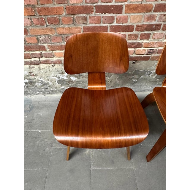 Brown DCW Dining Chairs in Walnut attributed to Charles & Ray Eames for Herman Miller, 1950s, Set of 4 For Sale - Image 8 of 18