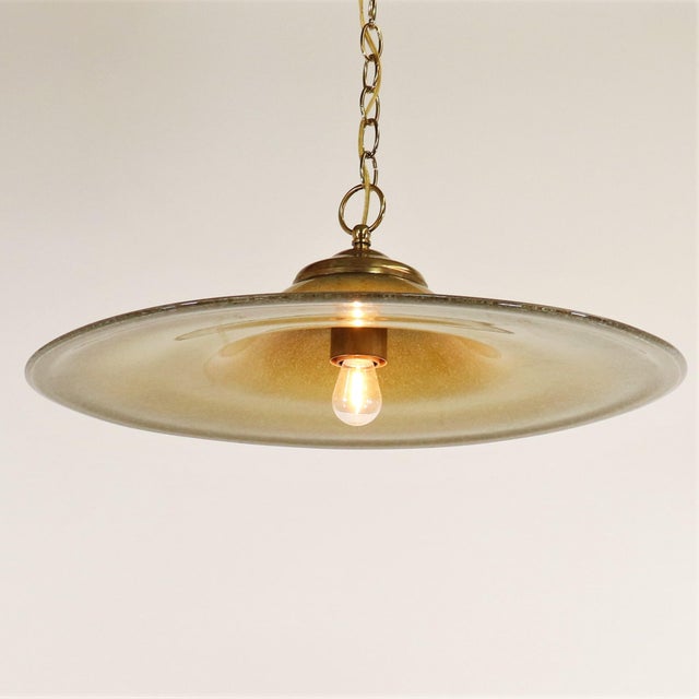 1960s 1960s Mid-Century Modern Flared Calcedonio Murano Glass Pendant Light, 1960s For Sale - Image 5 of 16