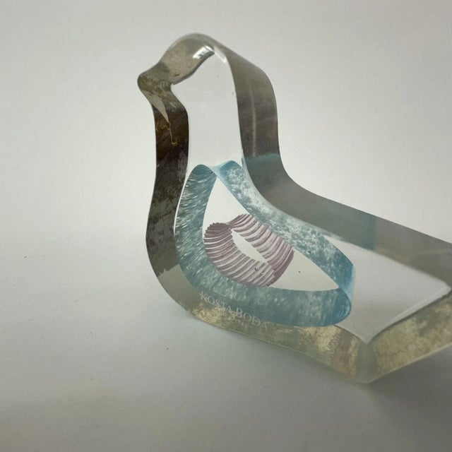 Small Bird Sculpture by Bertil Vallien for Kosta Boda, 1990s For Sale - Image 3 of 7