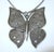 Mid-Century Modern Silver Metal Articulated Butterfly Pendant Necklace, c.1970 For Sale - Image 3 of 12