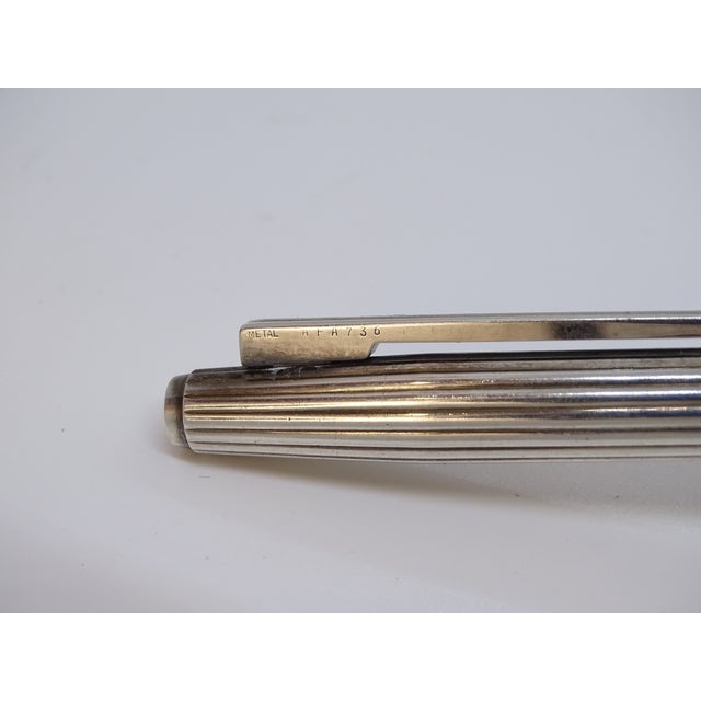 Grooved Ballpoint Pen in Silver-Plated Metal from Dior, 1970s For Sale - Image 11 of 18