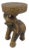Vintage Hand-Carved Solid Hardwood Elephant Stool / Sculptural Folk Art Side Table For Sale