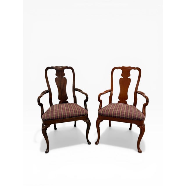 A distinguished set of four dining chairs by Kindel Furniture Company, Grand Rapids, Michigan—renowned for its high-...