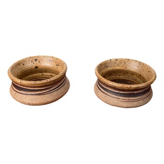 Mid-Century Modern Danish Studio Pottery Bowls by Tue Poulsen for Tue Keramik, 1960s, Set of 2 For Sale
