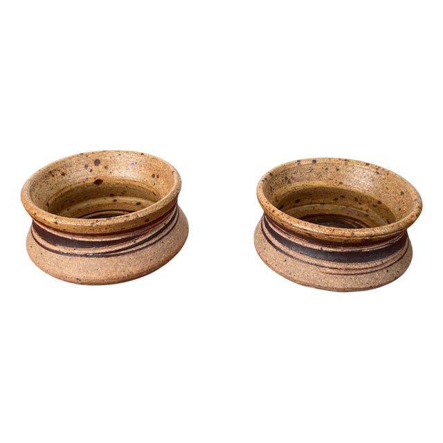 Mid-Century Modern Danish Studio Pottery Bowls by Tue Poulsen for Tue Keramik, 1960s, Set of 2 For Sale