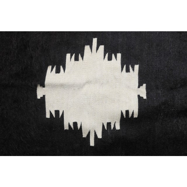 Vintage Turkish Hand-Knotted Wool Cotton Brown Kilim Area Rug For Sale - Image 10 of 11