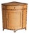 1980s British Colonial Style Bamboo and Cane Corner Cabinet For Sale