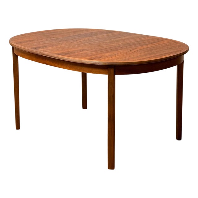 Oval Dining Table in Walnut, Sweden, 1950-1960s For Sale