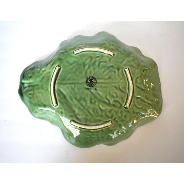 Bordallo Pinheiro Portuguese Trompe l'Oeil Cabbageware Bordallo Pinheiro Large Serving Bowl For Sale - Image 4 of 6