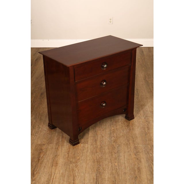 Transitional Stickley Edinburgh Collection Pair Of Cherry Nightstands For Sale - Image 3 of 18