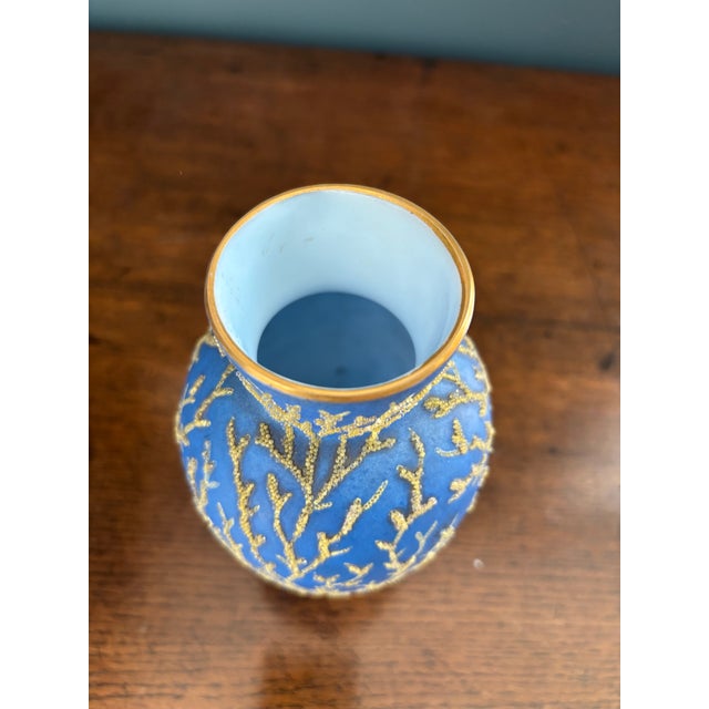 Stunning Antique Coralene Vase Collection Set of 3 For Sale - Image 12 of 12