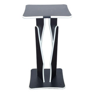 ProRak Modern Black and Almond Wood Pedestal Stand for Home or Office For Sale
