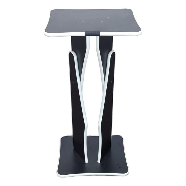 ProRak Modern Black and Almond Wood Pedestal Stand for Home or Office For Sale
