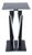 ProRak Modern Black and Almond Wood Pedestal Stand for Home or Office For Sale