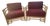 Late 20th Century Pair of Ficks Reed Rattan and Cane Cube Loungers For Sale
