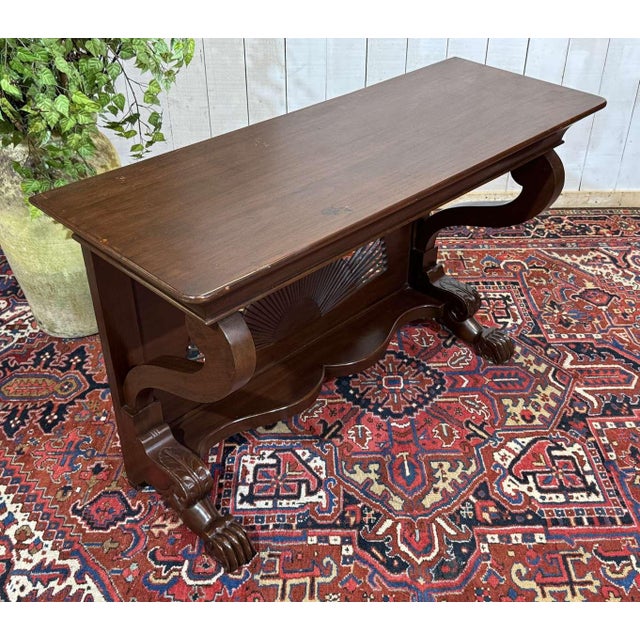 1950s Louis Philippe Indonesian Teak Dismountable Console Table, 1950s For Sale - Image 5 of 18