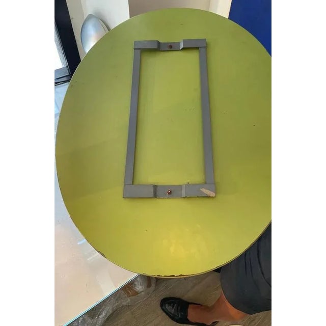 1950s mirror with double glass, featuring an outer frame in light blue glass and an inner border in classic clear glass...