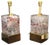 Murano Glass Block Table Lamps, 1990s, Set of 2 For Sale