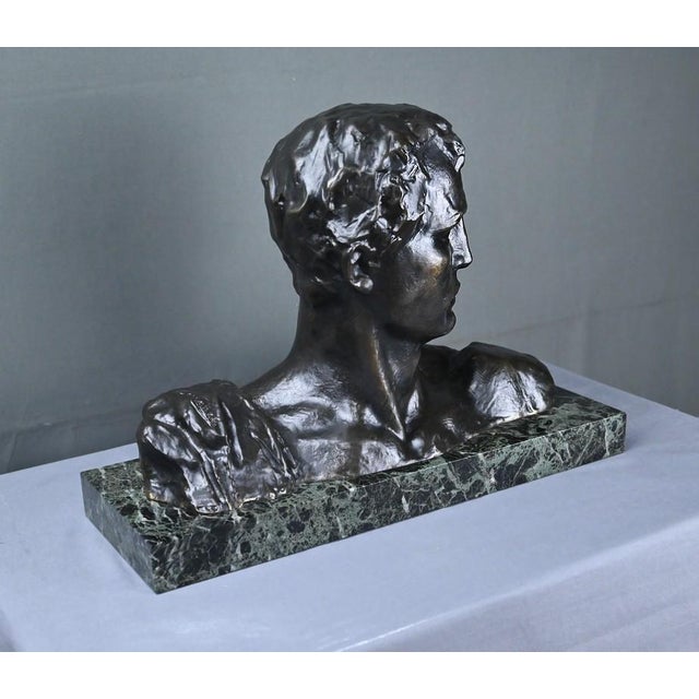 Victor Demanet, Bust of a Man, 20th Century, Bronze For Sale - Image 3 of 18