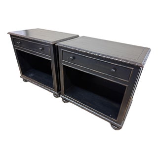 Restoration Hardware Empire Bedroom Collection Open Nightstands, Pair For Sale