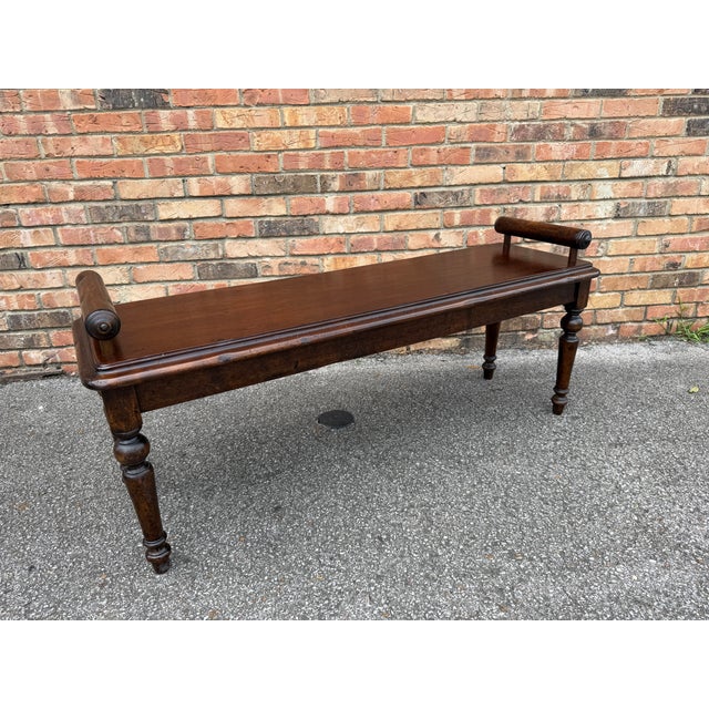 Vintage Hall Bench For Sale In Nashville - Image 6 of 9