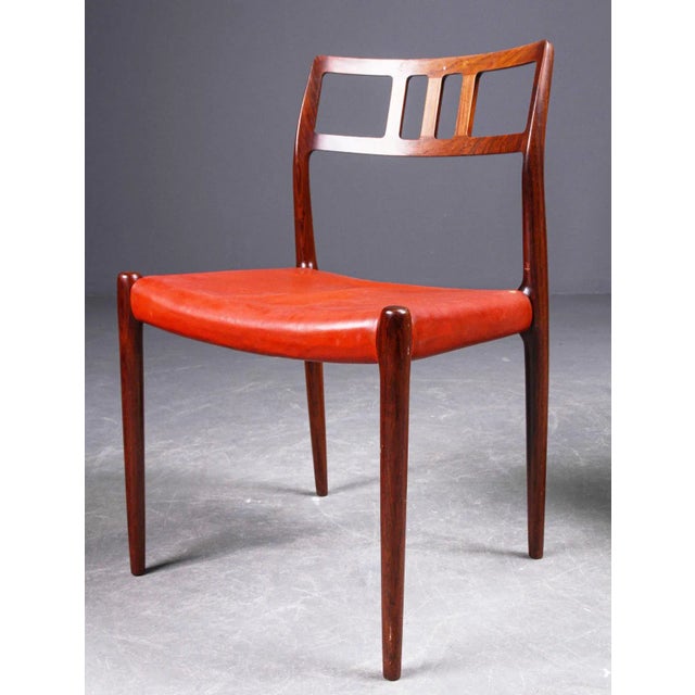 Wood Danish Hardwood Dining Chairs Model 79 by Niels Otto (N. O.) Møller, Set of 6 For Sale - Image 7 of 8