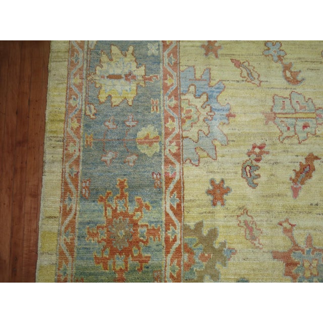 Vintage Inspired Turkish Oushak Square Room Size rug