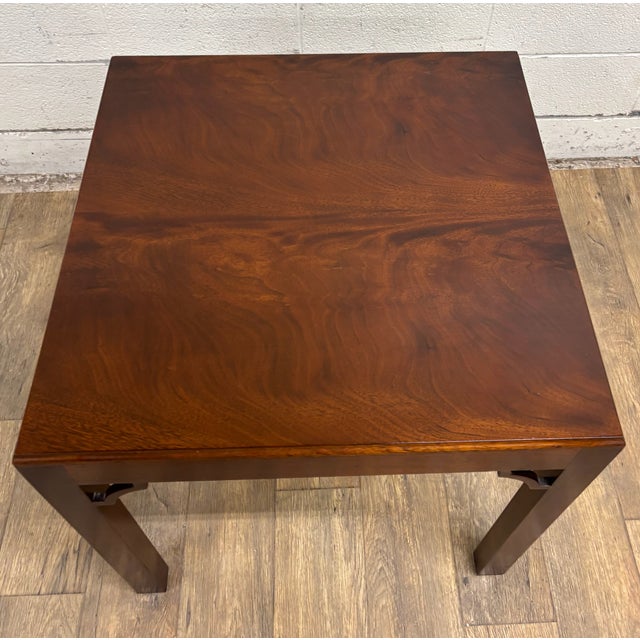 Vintage Qing or Ming Dynasty Style Chinoiserie Style Square Coffee Table For Sale - Image 4 of 10