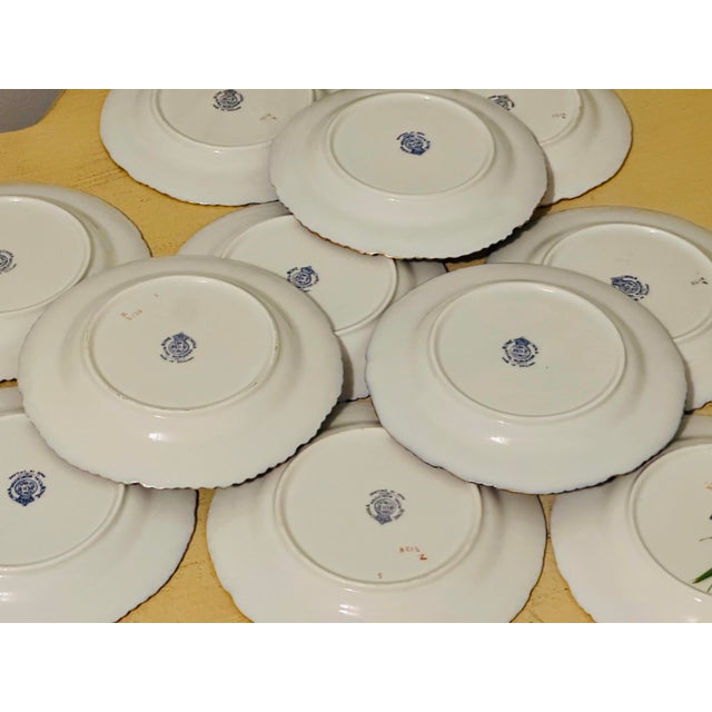 Royal Worcester 72 Pieces Royal Worcester English Porcelain Dinnerware Navy Blue & Gold Encrusted Set for 12 People For Sale - Image 4 of 12