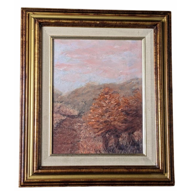 Original Autumn "Changing of the Leaves" Fauvist Landscape Pastel Drawing Framed For Sale In Charlotte - Image 6 of 9