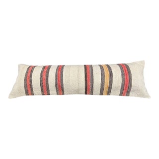 Turkish Hemp Pillow Cushion Natural Beige Brown Cushion Cover 14x45 For Sale