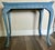Antique Early 20th Century Blue French Country Carved Wood Rustic Console/Accent Table For Sale - Image 4 of 12