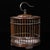 Vintage Chinese Huali Rosewood Cricket Cage | Round Cage With Brass Hook & Inlay For Sale In Los Angeles - Image 6 of 11