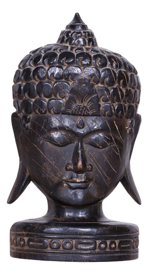 Vintage Asian Sculpture in Lacquered Wood, 1920s