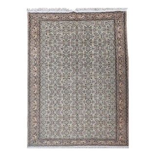 Vintage Turkish Hereke Room Size Rug, Hand-Woven Wool, Allover Pattern, 7' x 10' For Sale
