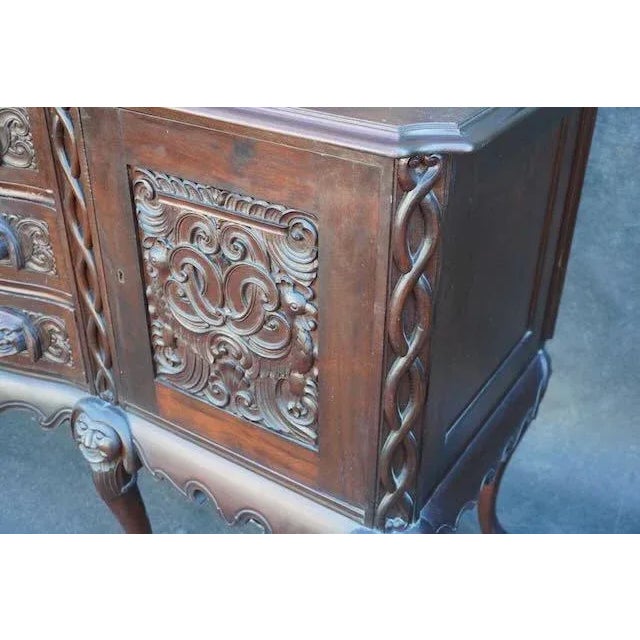 Chippendale Mexican Colonial Chippendale Sideboard 1890 For Sale - Image 3 of 11