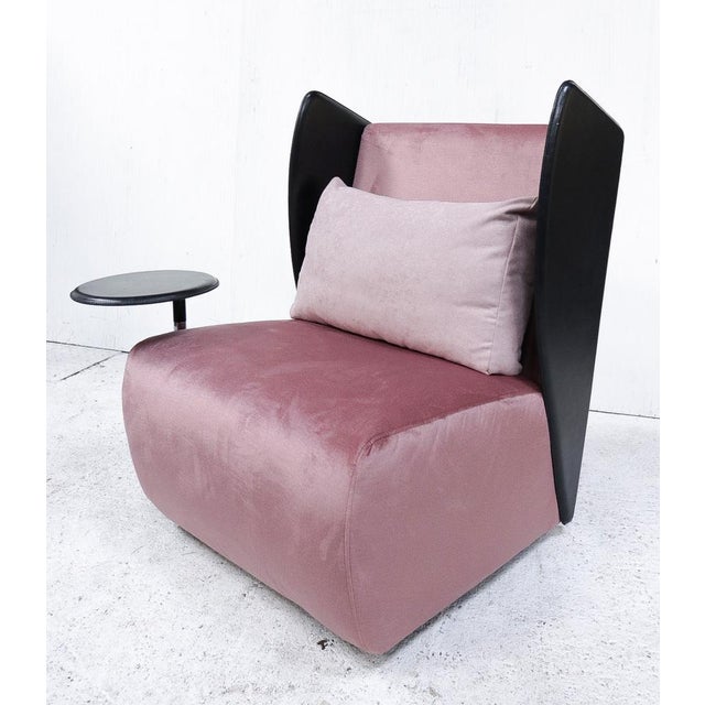Textile Italian Postmodern Lounge Chair by Augusto Mandelli & Walter Selva for Salmistraro, 1980s For Sale - Image 7 of 17