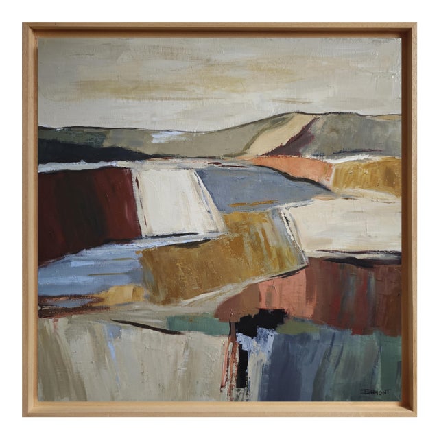 Equilibre Des Strates, Abstract Landscape, Contemporary, Framed by Sophie Dumont For Sale