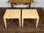 Baker Furniture Company Pair of Baker Furniture Midcentury Wicker Side Tables with Tapered Legs For Sale - Image 4 of 10
