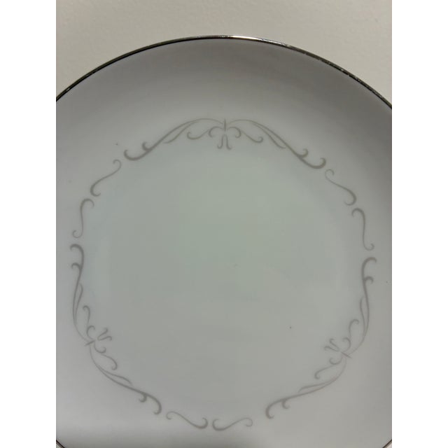 Vintage Kimberly Fine China "Trianon" Platinum Trim Bread Plates, Set of 12, Japan For Sale In Oklahoma City - Image 6 of 13