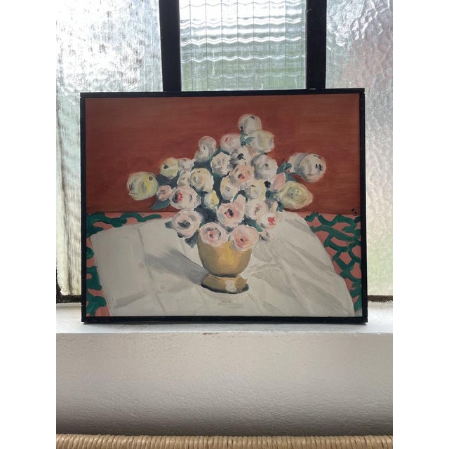 After Evan Walters, Flowers, 1960s, Oil Painting, Framed For Sale - Image 10 of 18