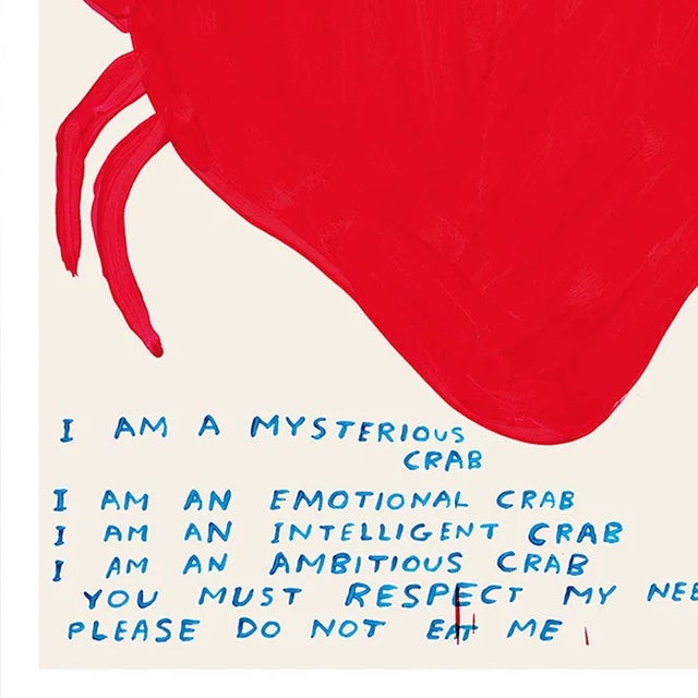 Contemporary David Shrigley Cancer Signs of the Zodiac Lithograph Poster (The Crab), 2021 For Sale - Image 3 of 4