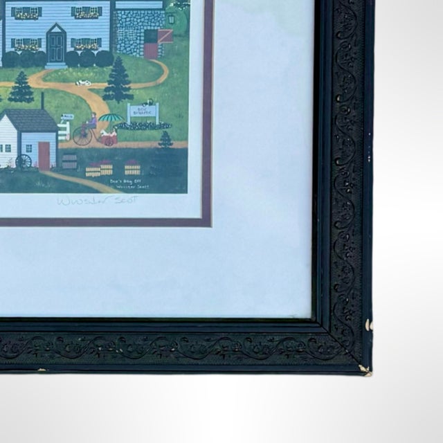 Blue Late 20th Century J. Wooster Scott “Doc’s Day Off” Americana Lithograph, Signed & Framed Original Art For Sale - Image 8 of 11