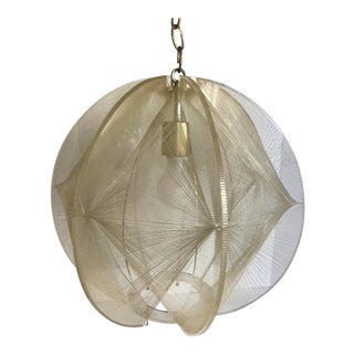 1950s Mid-Century Lucite and String Pendant Light For Sale