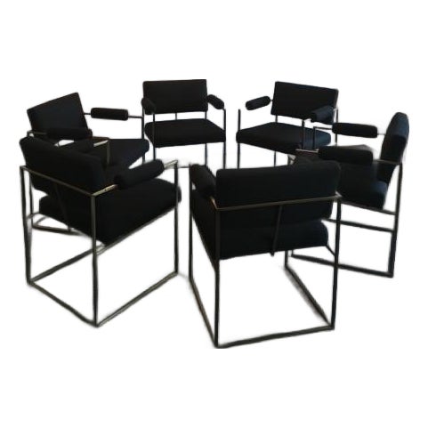 Set of 6 "1188" Dining Chairs Attributed to Milo Baughman For Sale