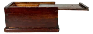 19th Century Early American Walnut Dovetail Slide Lid Candle Box