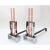 Andirons French Art Deco Chrome & Glass For Sale - Image 10 of 12