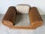 1970s Vintage Coastal Organic - Rattan Armchair With Rolled Arms & Striped Cushions For Sale - Image 13 of 15