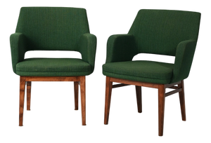 Green Oslosund Armchairs from Kinnarps, 1950s, Set of 2